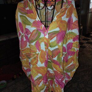 womans   tropical flowers shirt final price please no more discounts cant afford
